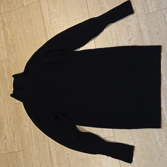 NWT Banana Republic Trendy Black 100% Merino Wool Turtleneck Sweater Dress - Picture 2 of 9